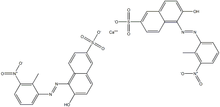 Bis[1-[(2-methyl-3-nitrophenyl)azo]-2-hydroxy-6-naphthalenesulfonic acid]calcium salt Structure
