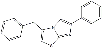 6-Phenyl-3-benzylimidazo[2,1-b]thiazole Struktur