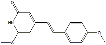 4-(4-Methoxystyryl)-6-(methylthio)-2(1H)-pyridone Struktur