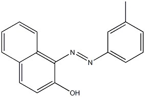1-[(3-メチルフェニル)アゾ]-2-ナフタレノール 化学構造式