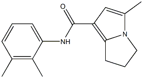 6,7-Dihydro-3-methyl-N-(2,3-dimethylphenyl)-5H-pyrrolizine-1-carboxamide 结构式