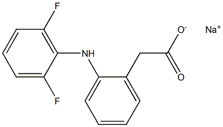 2-(2,6-Difluorophenylamino)benzeneacetic acid sodium salt Structure