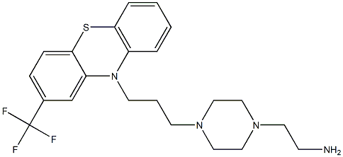 4-[3-[2-(Trifluoromethyl)-10H-phenothiazin-10-yl]propyl]-1-(2-aminoethyl)piperazine 结构式