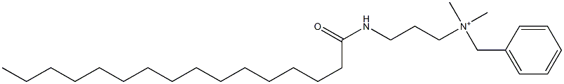 N,N-Dimethyl-N-[3-[(1-oxohexadecyl)amino]propyl]benzenemethanaminium Structure