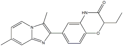 6-(3,7-Dimethyl-imidazo[1,2-a]pyridin-2-yl)-2-ethyl-2H-1,4-benzoxazin-3(4H)-one|