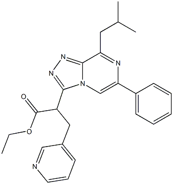 2-[8-Isobutyl-6-phenyl-1,2,4-triazolo[4,3-a]pyrazin-3-yl]-3-(3-pyridinyl)propionic acid ethyl ester,,结构式