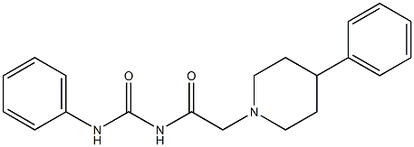 1-Phenyl-3-[(4-phenylpiperidino)acetyl]urea,,结构式