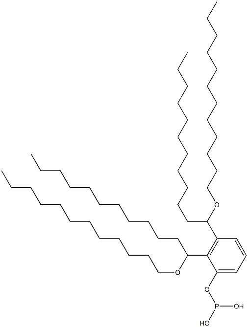 Phosphorous acid bis[1-(dodecyloxy)dodecyl]phenyl ester,,结构式