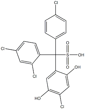 (4-Chlorophenyl)(2,4-dichlorophenyl)(4-chloro-2,5-dihydroxyphenyl)methanesulfonic acid|