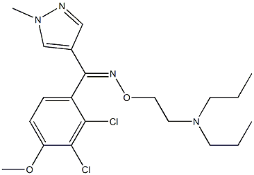 (Z)-(2,3-Dichloro-4-methoxyphenyl)(1-methyl-1H-pyrazol-4-yl) ketone O-(2-dipropylaminoethyl)oxime 结构式