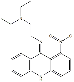9,10-ジヒドロ-1-ニトロ-9-[[2-(ジエチルアミノ)エチル]イミノ]アクリジン 化学構造式