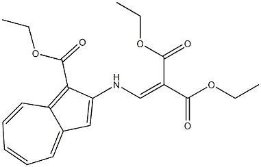 2-[2,2-Bis(ethoxycarbonyl)ethenyl]aminoazulene-1-carboxylic acid ethyl ester,,结构式