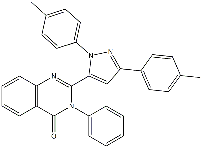 3-(Phenyl)-2-[3-(4-methylphenyl)-1-(4-methylphenyl)-1H-pyrazol-5-yl]quinazolin-4(3H)-one Structure