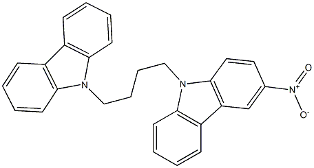 3-Nitro[9,9'-tetramethylenebis(9H-carbazole)] 结构式