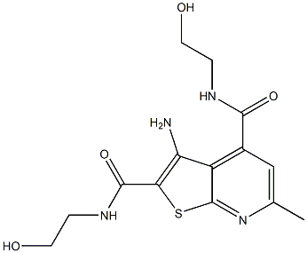 3-Amino-N-(2-hydroxyethyl)-6-methyl-4-[(2-hydroxyethyl)aminocarbonyl]thieno[2,3-b]pyridine-2-carboxamide