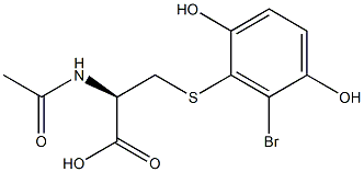 N-Acetyl-S-(6-bromo-2,5-dihydroxyphenyl)-L-cysteine,,结构式
