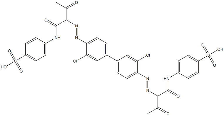 4,4'-[(3,3'-Dichloro[1,1'-biphenyl]-4,4'-diyl)bis[azo(2-acetyl-1-oxo-2,1-ethanediyl)imino]]bis(benzenesulfonic acid)