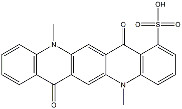 5,7,12,14-Tetrahydro-5,12-dimethyl-7,14-dioxoquino[2,3-b]acridine-1-sulfonic acid Structure