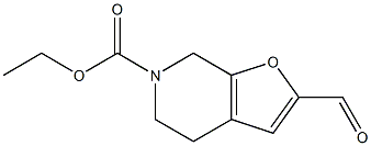 4,5,6,7-テトラヒドロ-2-ホルミルフロ[2,3-c]ピリジン-6-カルボン酸エチル 化学構造式