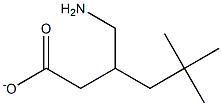 3-(Aminiomethyl)-5,5-dimethylhexanoic acid anion Struktur