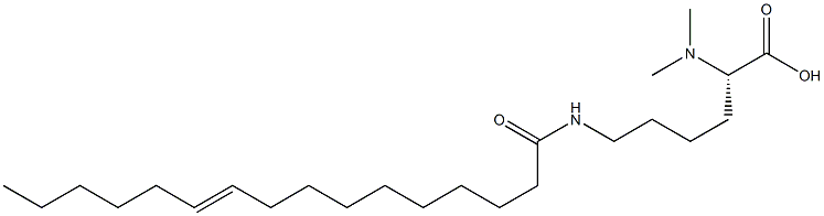 N6-(10-ヘキサデセノイル)-N2,N2-ジメチルリシン 化学構造式