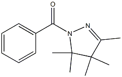 4,5-Dihydro-3,4,4,5,5-pentamethyl-1-benzoyl-1H-pyrazole 结构式