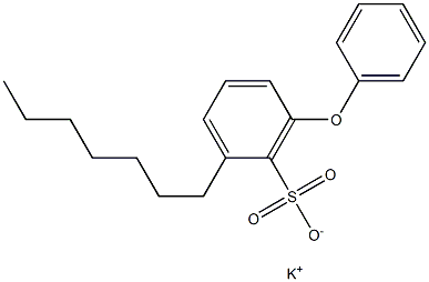 2-Heptyl-6-phenoxybenzenesulfonic acid potassium salt Structure