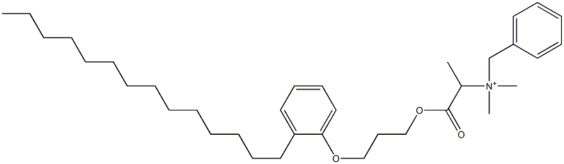 N,N-Dimethyl-N-benzyl-N-[1-[[3-(2-tetradecylphenyloxy)propyl]oxycarbonyl]ethyl]aminium Struktur