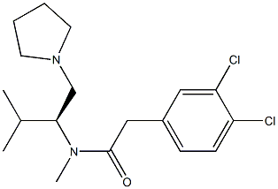 3,4-Dichloro-N-methyl-N-[(S)-1-isopropyl-2-(1-pyrrolidinyl)ethyl]benzeneacetamide Structure