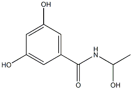 3,5-Dihydroxy-N-(1-hydroxyethyl)benzamide 结构式