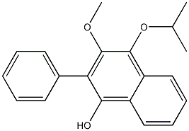 3-Methoxy-4-isopropoxy-2-phenyl-1-naphthol Struktur