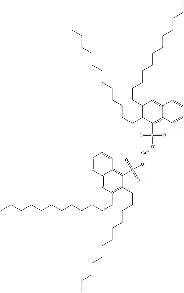 ビス(2,3-ジドデシル-1-ナフタレンスルホン酸)カルシウム 化学構造式