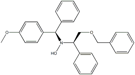 N-[(R)-2-ベンジルオキシ-1-フェニルエチル]-N-[(R)-フェニル(4-メトキシフェニル)メチル]ヒドロキシルアミン 化学構造式