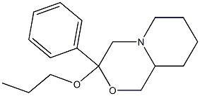 Octahydro-3-propyloxy-3-phenylpyrido[2,1-c][1,4]oxazine 结构式