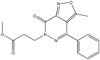 3-[[6,7-Dihydro-3-methyl-4-phenyl-7-oxoisoxazolo[3,4-d]pyridazin]-6-yl]propanoic acid methyl ester Struktur