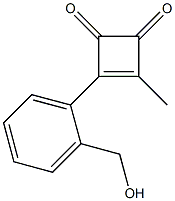 3-Methyl-4-(2-hydroxymethylphenyl)-3-cyclobutene-1,2-dione 结构式