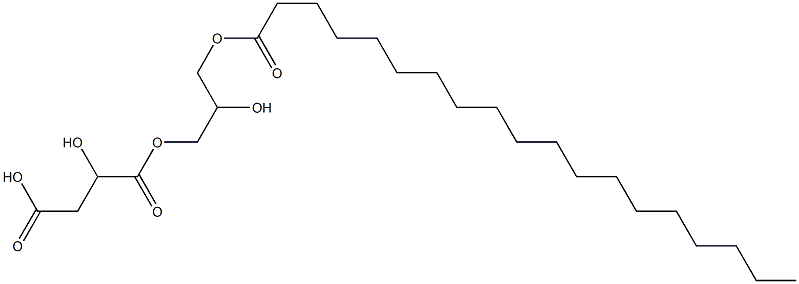 D-りんご酸水素1-(2-ヒドロキシ-3-ノナデカノイルオキシプロピル) 化学構造式
