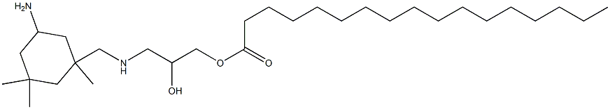 3-[[N-(3-Heptadecanoyloxy-2-hydroxypropyl)amino]methyl]-3,5,5-trimethylcyclohexylamine Struktur