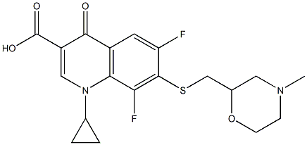 7-[(4-Methylmorpholin-2-yl)methyl]thio-1-cyclopropyl-6,8-difluoro-1,4-dihydro-4-oxoquinoline-3-carboxylic acid