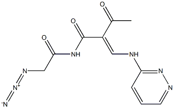 N-[1,3-Dioxo-2-[(pyridazin-3-yl)aminomethylene]butyl]-2-azidoacetamide 结构式