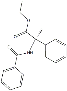 (2R)-2-Phenyl-2-(benzoylamino)propionic acid ethyl ester Struktur