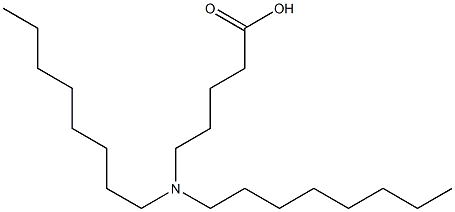 5-(ジオクチルアミノ)吉草酸 化学構造式