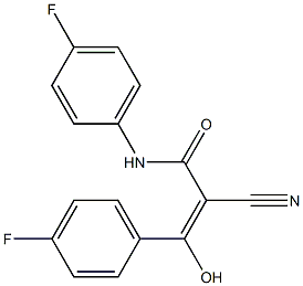 3,N-Bis(4-fluorophenyl)-2-cyano-3-hydroxyacrylamide,,结构式