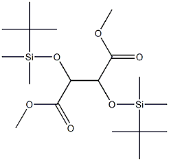 (+)-2-O,3-O-Bis(tert-butyldimethylsilyl)-L-tartaric acid dimethyl ester Structure