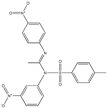 N1-(m-Nitrophenyl)-N1-tosyl-N2-(p-nitrophenyl)acetamidine Struktur