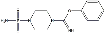 N-Sulfamoyl[phenoxy(piperazin-1-yl)methan]imine,,结构式