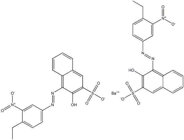 Bis[1-[(4-ethyl-3-nitrophenyl)azo]-2-hydroxy-3-naphthalenesulfonic acid]barium salt Structure