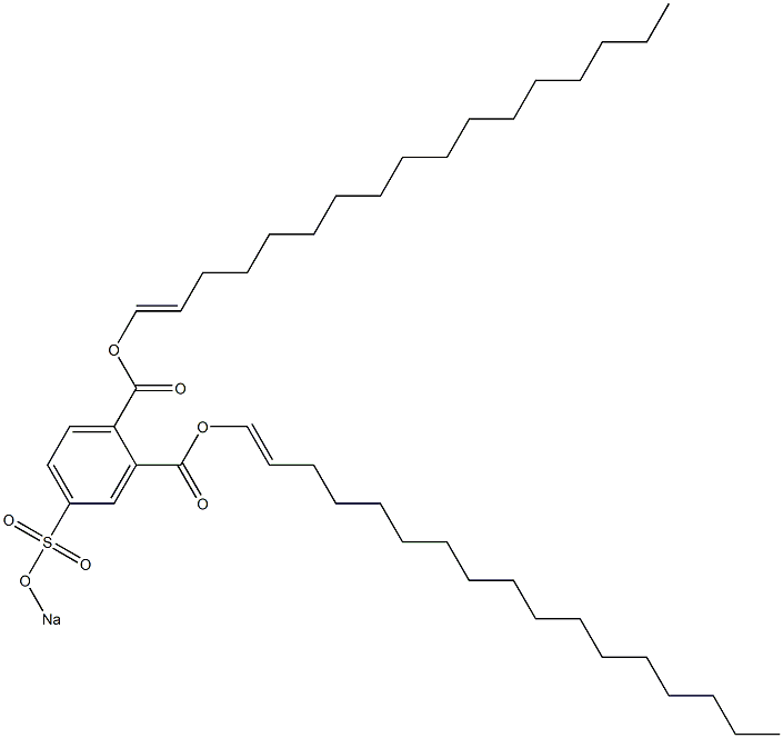 4-(Sodiosulfo)phthalic acid di(1-heptadecenyl) ester Struktur