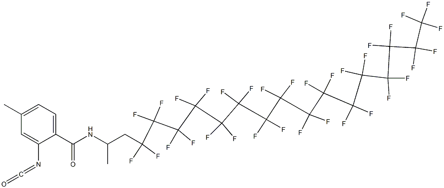 2-Isocyanato-4-methyl-N-[2-(tritriacontafluorohexadecyl)-1-methylethyl]benzamide,,结构式