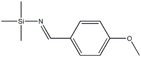 (E)-4-Methoxy-N-(trimethylsilyl)benzenemethanimine,,结构式